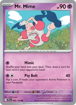 Mr. Mime [Mimic | Psy Bolt]