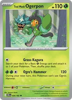 Teal Mask Ogerpon [Grass Kagura | Ogre's Hammer]