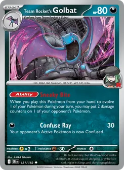 Team Rocket's Golbat [Sneaky Bite | Confuse Ray]
