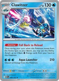 Clawitzer [Fall Back to Reload | Aqua Launcher]