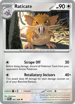 Raticate [Scrape Off | Retaliatory Incisors]