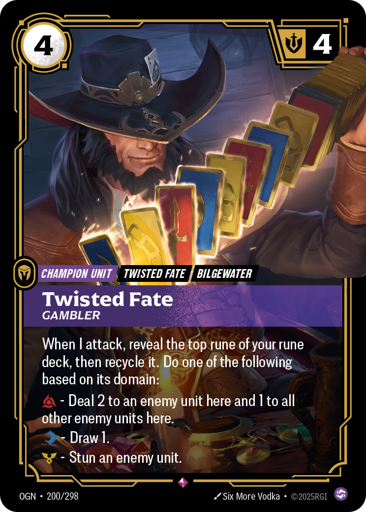 Twisted Fate, Gambler 카드 이미지