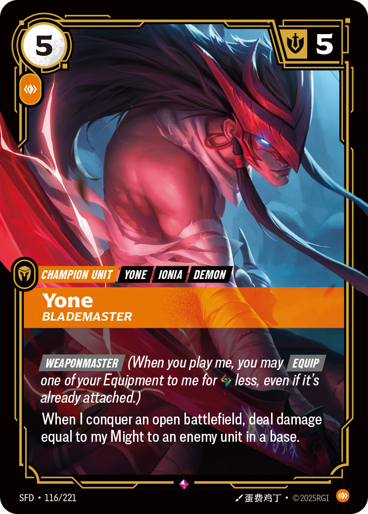 Yone, Blademaster 카드 이미지