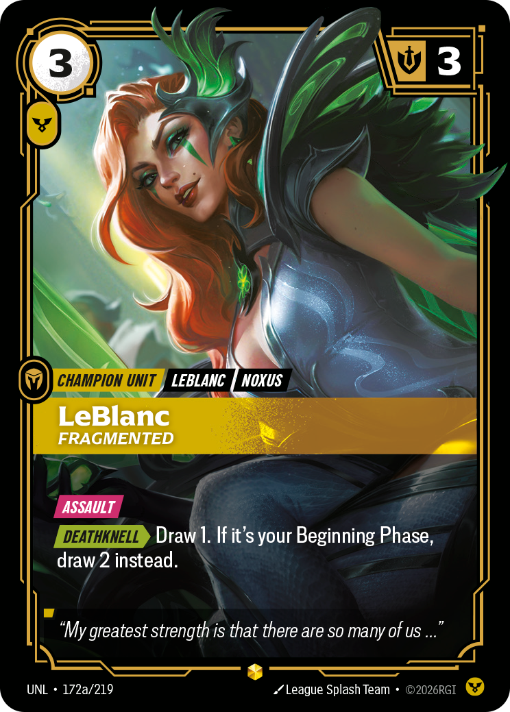Leblanc, Fragmented