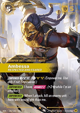 Ambessa, Respected and Feared