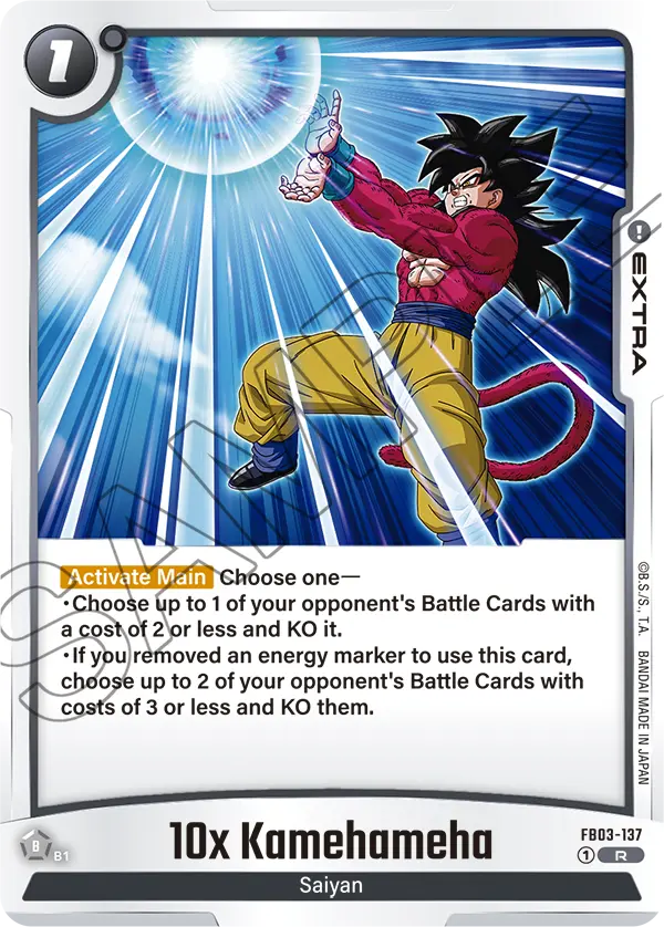 10x Kamehameha (FB03-137) [Fusion World] — Representative image. Exact edition/artwork/language not yet verified.