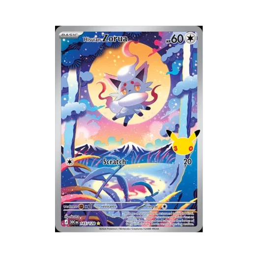 Pokemon TCG Hisuian Zorua AR 30th Celebration (English Ver.)