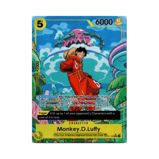 원피스 TCG 몽키 D. 루피 SR-P-TR OP07-109 부스터 팩 두 전설 (영문판)