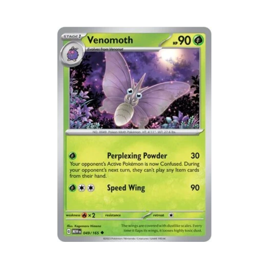 Pokemon TCG Venomoth U Scarlet & Violet 151 (English Ver.)