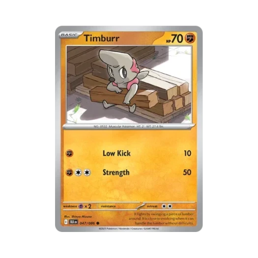Pokemon TCG Timburr C Black Bolt (English Ver.)