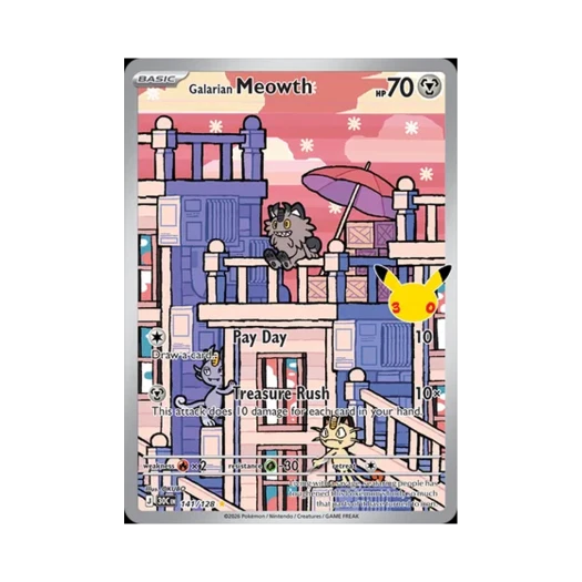 포켓몬 TCG 가라르 나옹 AR 30주년 기념 (영문판)
