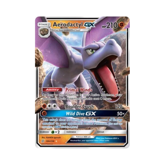 포켓몬 TCG 프테라 GX RHG 유니파이드 마인즈 (영문판)