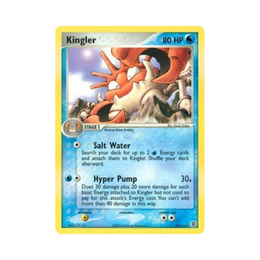 포켓몬 TCG 킹크랩 R EX 파이어레드 & 리프그린 (영문판)