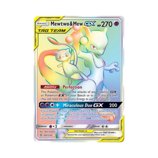 Pokemon TCG Mewtwo & Mew GX RR Unified Minds (English Ver.)