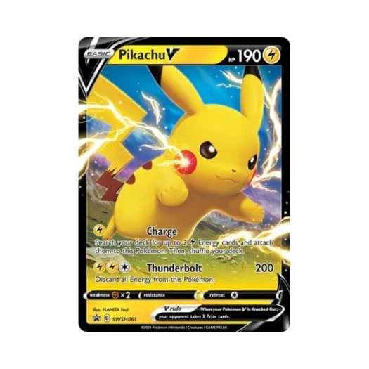 포켓몬 TCG 피카츄 V 점보 P 소드 & 실드 프로모카드 (영문판)
