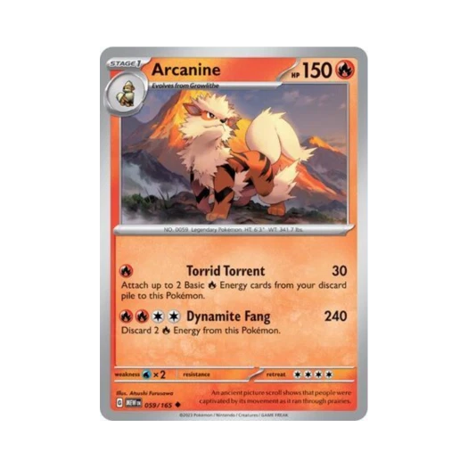Pokemon TCG Arcanine U Scarlet & Violet 151 (English Ver.)