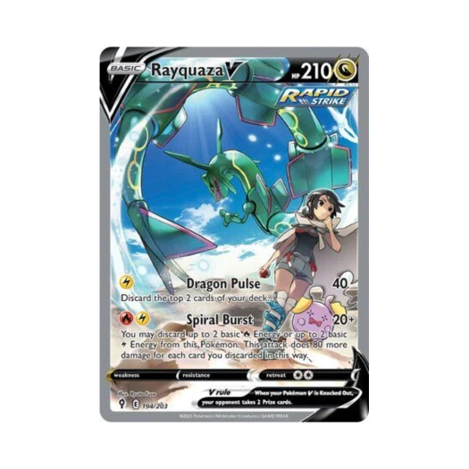 포켓몬 TCG 레쿠쟈 V RU 이볼빙 스카이즈 (영문판)