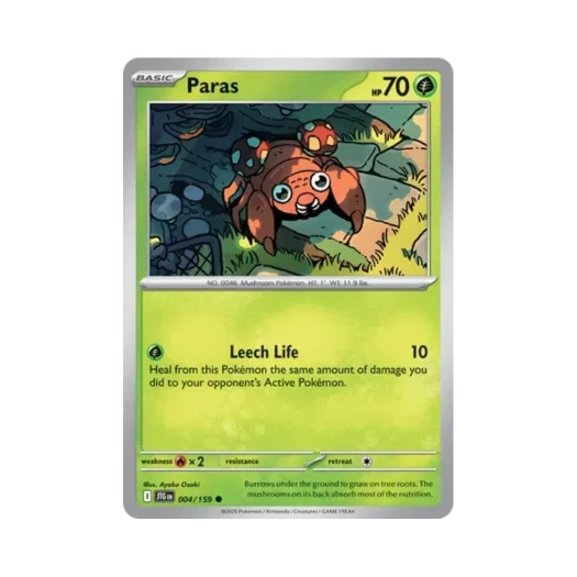 포켓몬 TCG 파라스 C 저니 투게더 (영문판) 카드 이미지