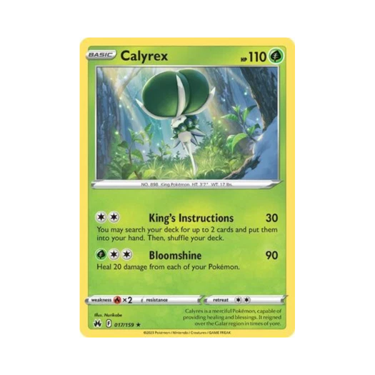 포켓몬 TCG 버드렉스 R 크라운 제니스 (영문판)