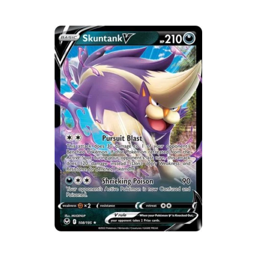 포켓몬 TCG 스컹탱크 V HRV 실버 템페스트 (영문판)