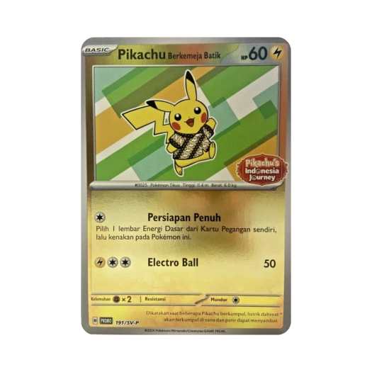Pokemon TCG Batik Wearing Pikachu Mirror P Scarlet & Violet Promos (Indonesian Ver.)