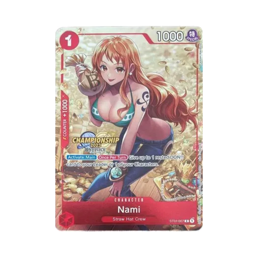 원피스 TCG 나미 C ST01-007 EN 프로모션 카드 챔피언쉽 2023 기념 팩 (영문판)