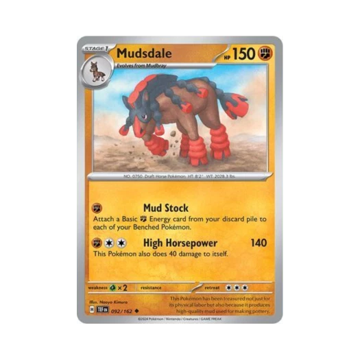 Pokemon TCG Mudsdale U Temporal Forces (English Ver.)