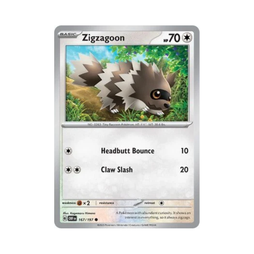 Pokemon TCG Zigzagoon C Obsidian Flames (English Ver.)