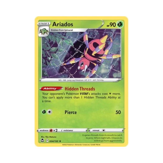 포켓몬 TCG 아리아도스 RH 실버 템페스트 (영문판)