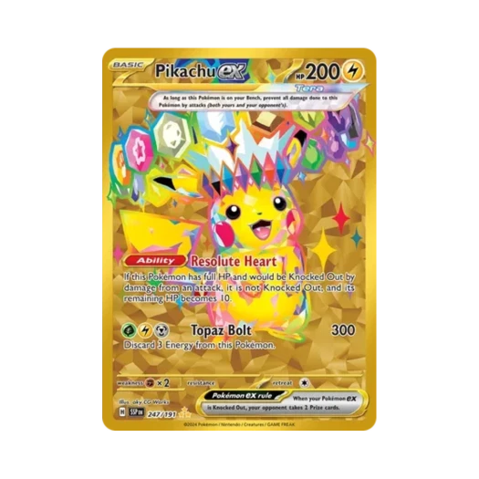 포켓몬 TCG 피카츄 ex HR 서징 스파크 (영문판)