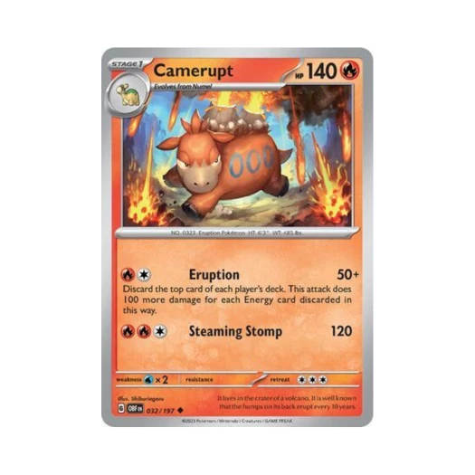 포켓몬 TCG 폭타 U 옵시디언 플레임즈 (영문판) 카드 이미지