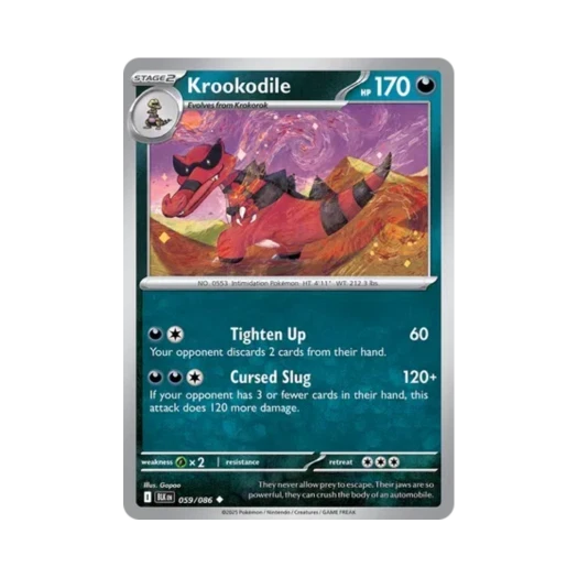 Pokemon TCG Krookodile U Black Bolt (English Ver.)