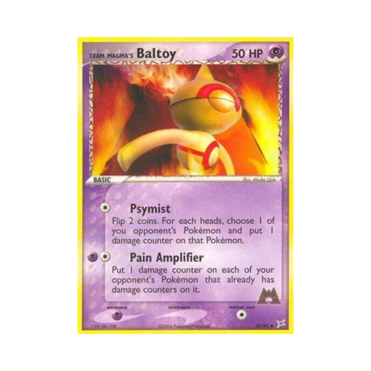 포켓몬 TCG 마그마단의 오뚝군 U EX 마그마단 vs 아쿠아단 (영문판)