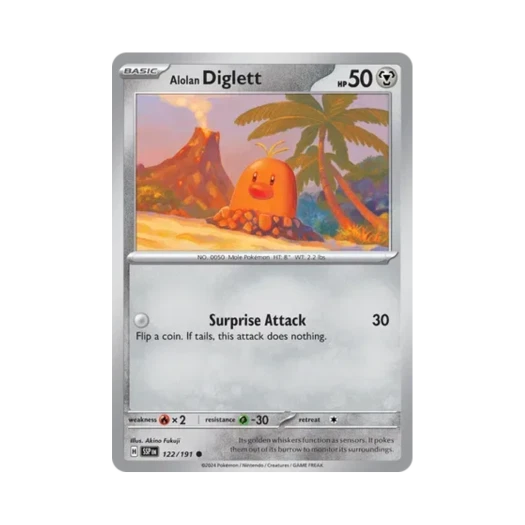 포켓몬 TCG 알로라 디그다 C 서징 스파크 (영문판) 카드 이미지