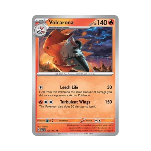 Pokemon TCG Volcarona C Surging Sparks (English Ver.)