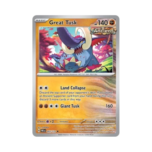 Pokemon TCG Great Tusk U Prismatic Evolutions (English Ver.)