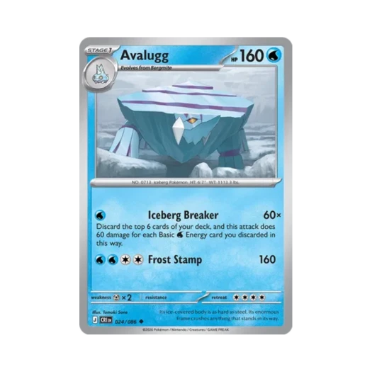 Pokemon TCG Avalugg U Chaos Rising (English Ver.)