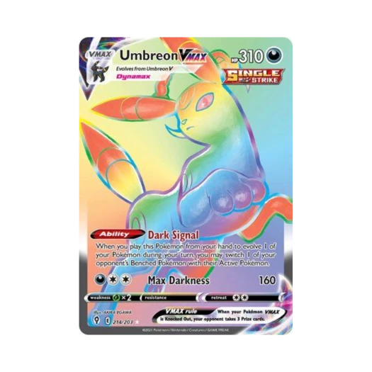 포켓몬 TCG 블래키 VMAX RR 이볼빙 스카이즈 (영문판)