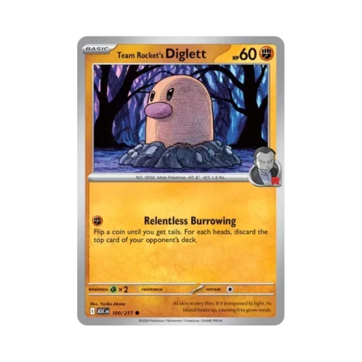 포켓몬 TCG 로켓단의 디그다 C 메가 에볼루션 어센드 히어로즈 (영문판)