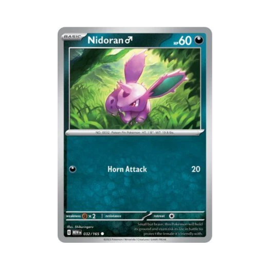 Pokemon TCG Nidoran ♂ C Scarlet & Violet 151 (English Ver.)