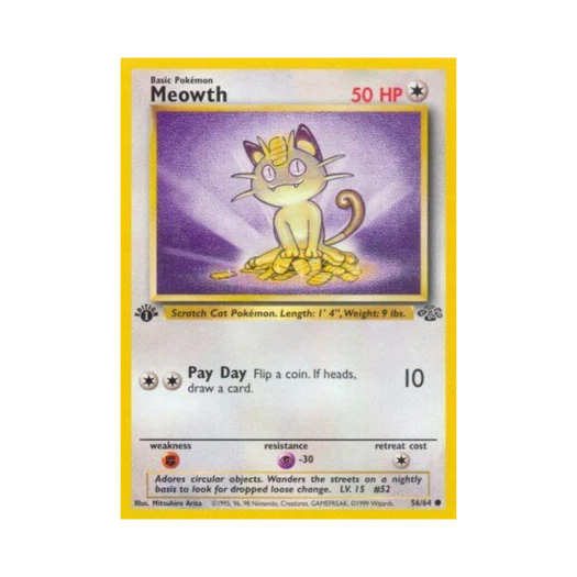Pokemon TCG Meowth C Jungle (English Ver.)