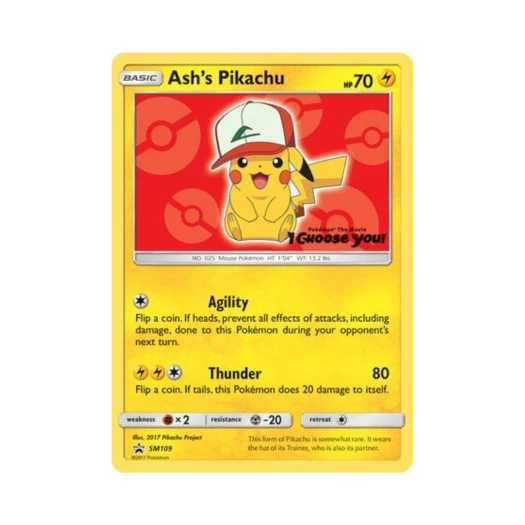 Pokemon TCG Ash's Pikachu P Sun & Moon Promos (English Ver.)