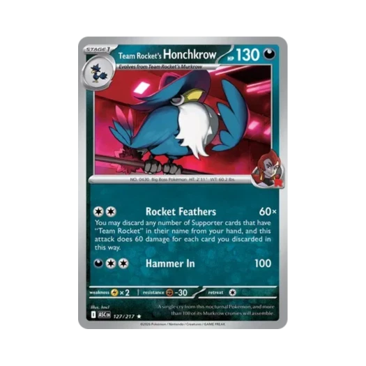 포켓몬 TCG 로켓단의 돈크로우 R 메가 에볼루션 어센드 히어로즈 (영문판)