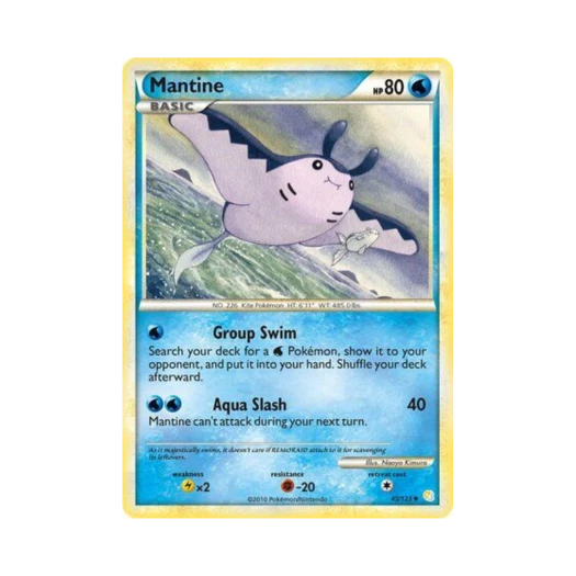 Pokemon TCG Mantine U HeartGold & SoulSilver (English Ver.)