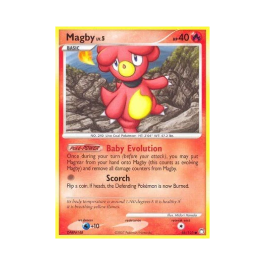 Pokemon TCG Magby C Mysterious Treasures (English Ver.)