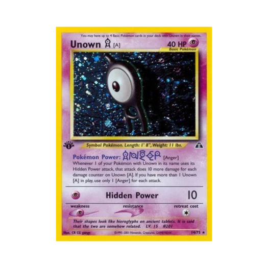 포켓몬 TCG 안농 A RH 네오 디스커버리 (영문판)
