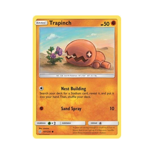 Pokemon TCG Trapinch C Cosmic Eclipse (English Ver.)