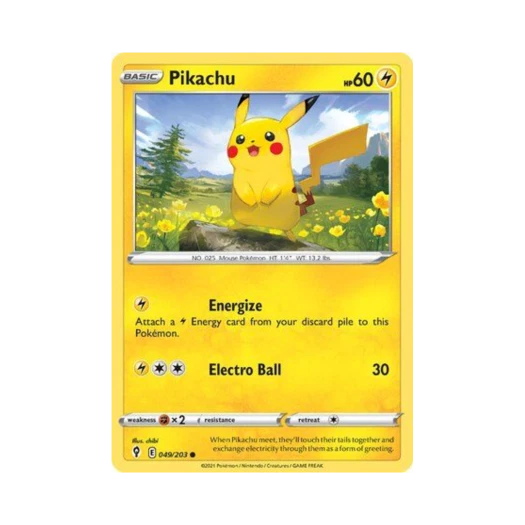 Pokemon TCG Pikachu C Evolving Skies (English Ver.)