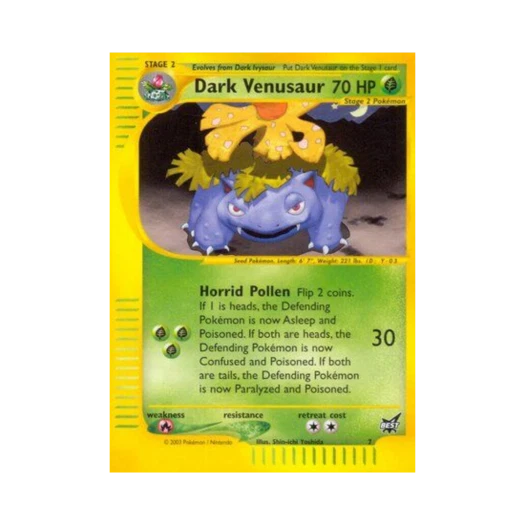 포켓몬 TCG 다크 이상해꽃 베스트 오브 게임 (영문판)