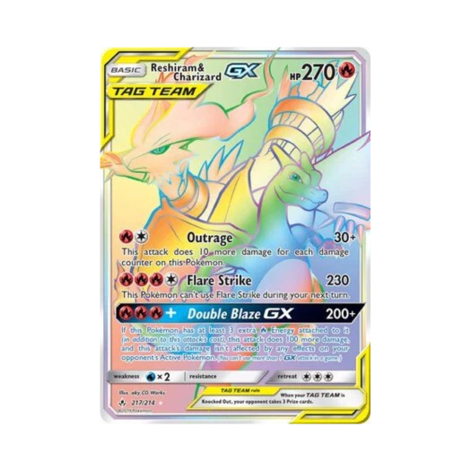 Pokemon TCG Reshiram & Charizard GX RR Unbroken Bonds (English Ver.)